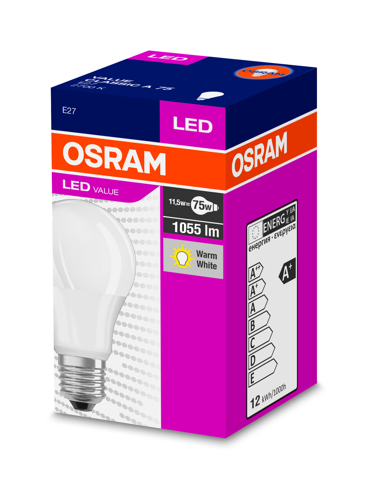 Żarówki OSRAM LED VALUE CLASSIC 6W 11 5W E27 Żarówki LED gwint E27 Osram